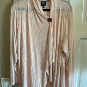 Bobeau light pinky peach cardigan swing top